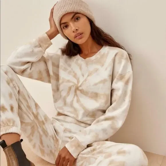 Reformation Hunter tie dye sweatshirt Large